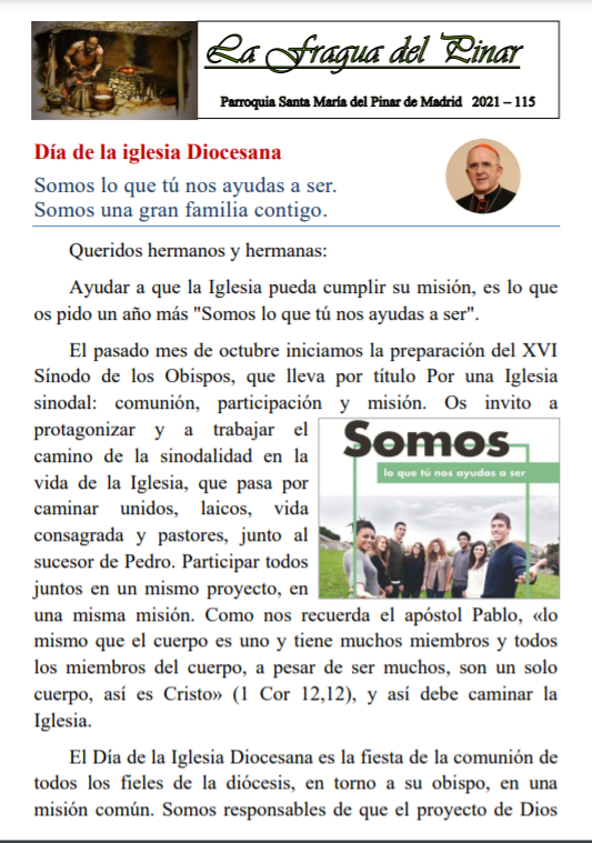 La Fragua del Pinar. Boletín Semanal de la Parroquia Santa María del Pinar